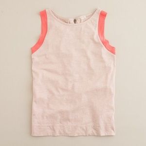 JCrew back zip tank top with silk trim size M